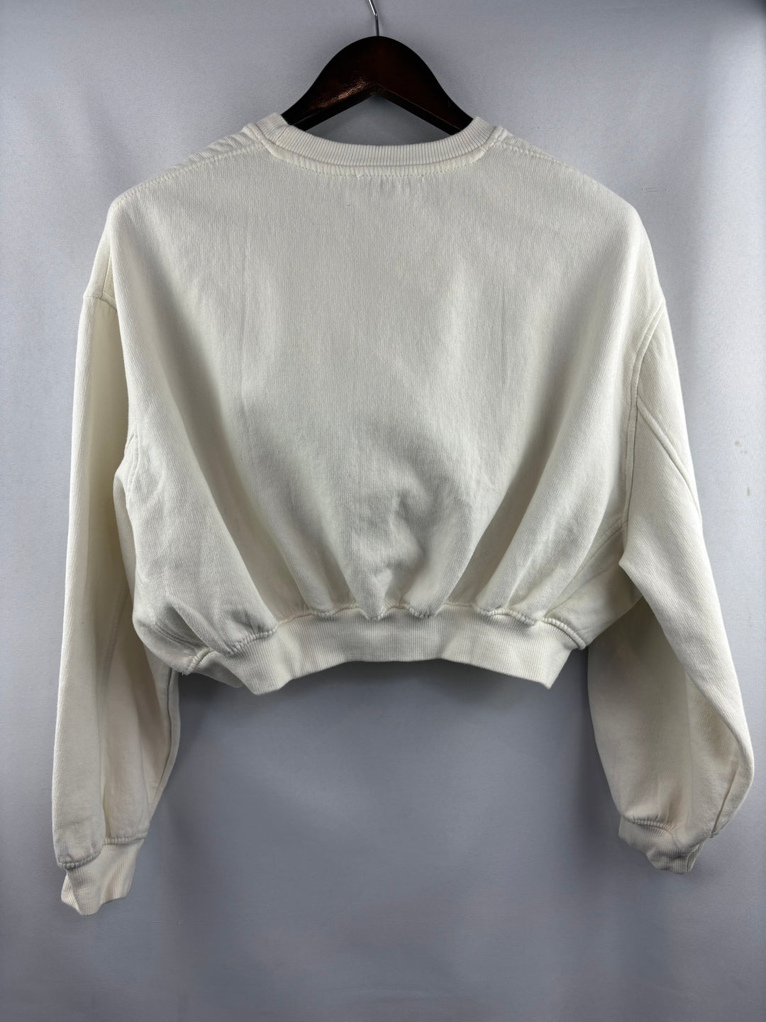 Women’s Zara Large Cream Crewneck Crop Top