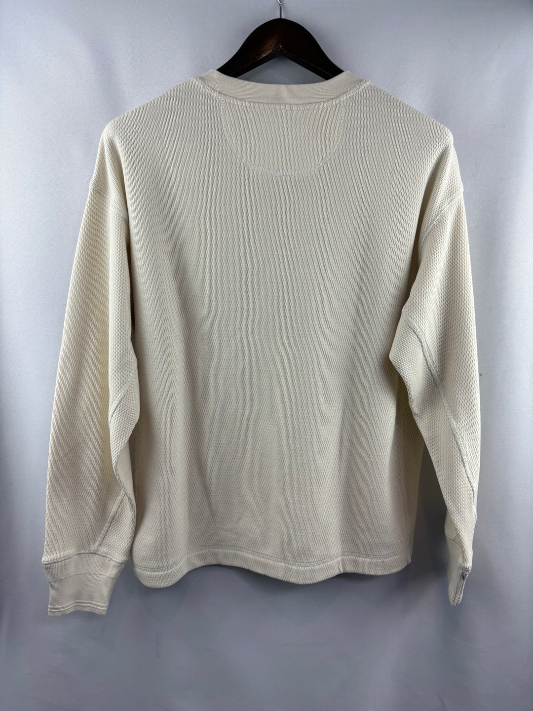 Men’s American Eagle Medium Cream Long Sleeve Waffle Shirt