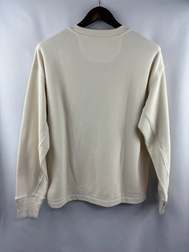 Men’s American Eagle Medium Cream Long Sleeve Waffle Shirt