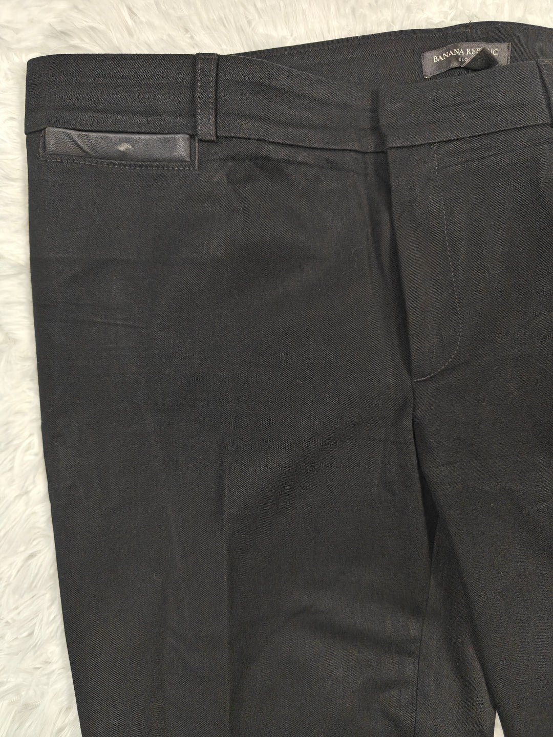 Womens Banana Republic Sloan Skinny Pants Black Size 14L