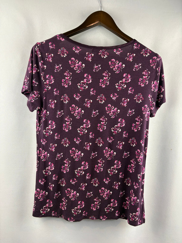 Women’s Midnight Small Purple Floral T-Shirt