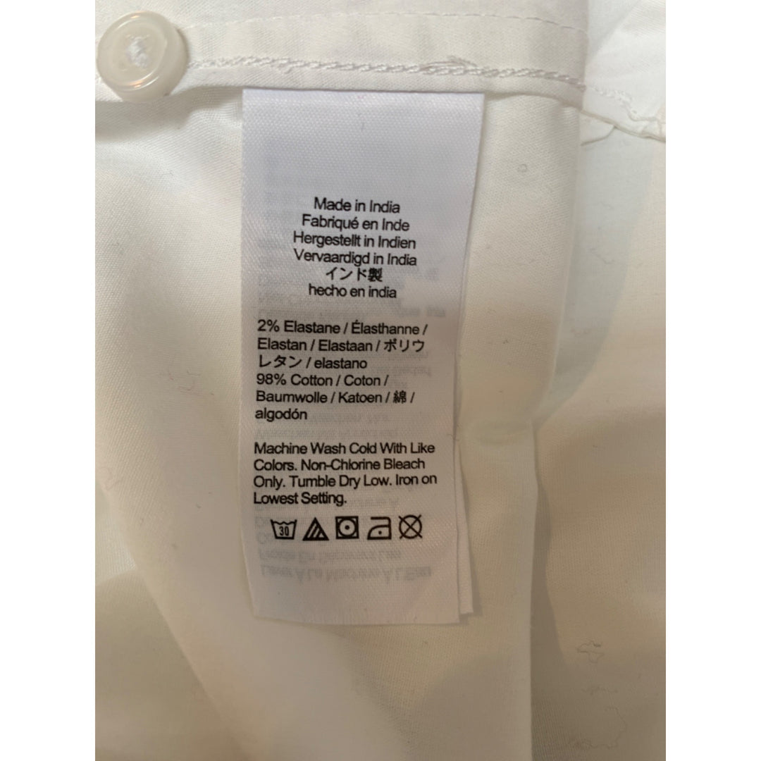 J.Crew Womens Slim Organic Cotton White Button-Down Shirt Size 10