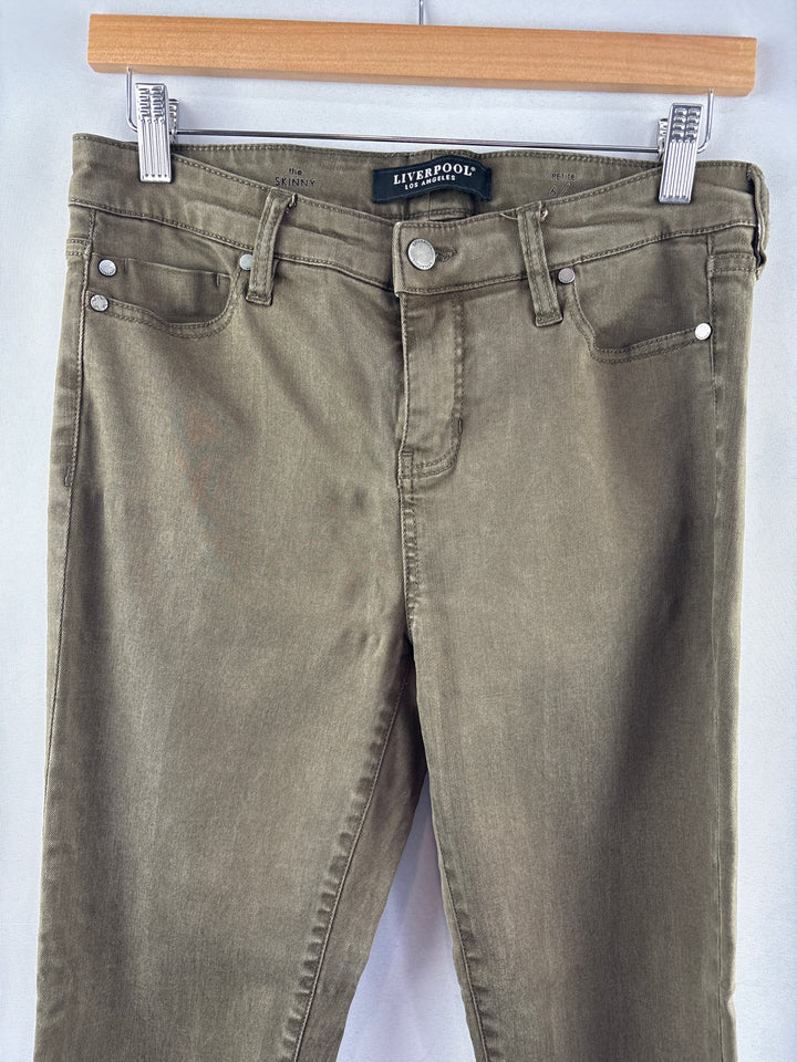 Women’s Liverpool Size 6/28 Dark Olive Green Skinny Jeans