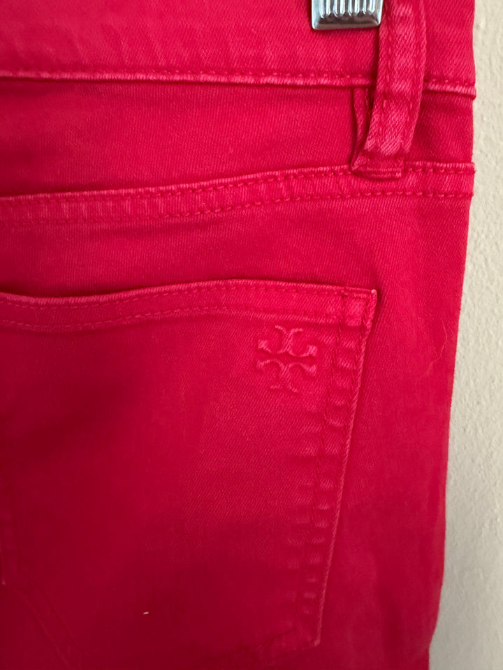 Tory Burch Pink Skinny Jeans Size 27