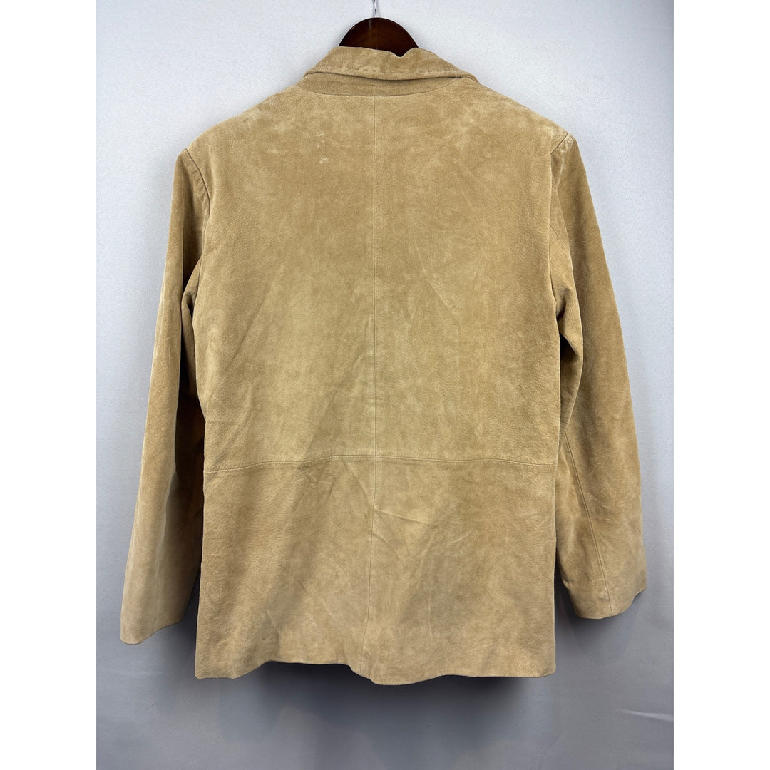 Women’s Eddie Bauer Large Tan Genuine Leather Suede Jacket
