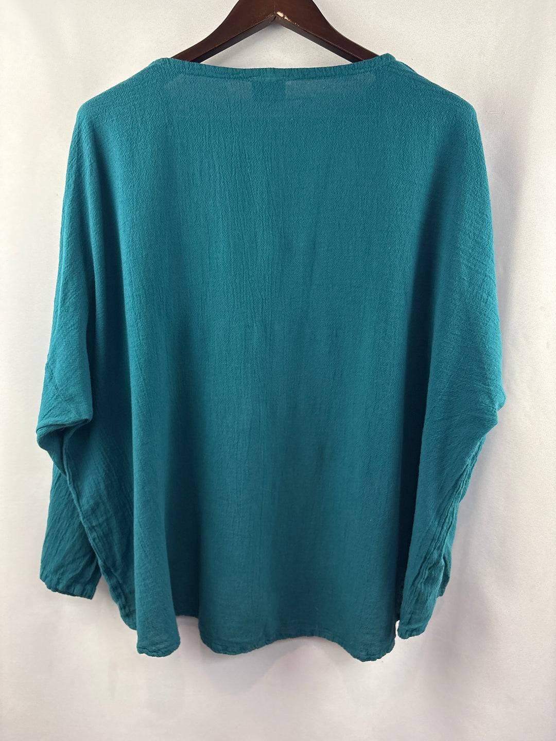 Women’s Oh My Gauze! XL Dark Teal Long Sleeve Blouse
