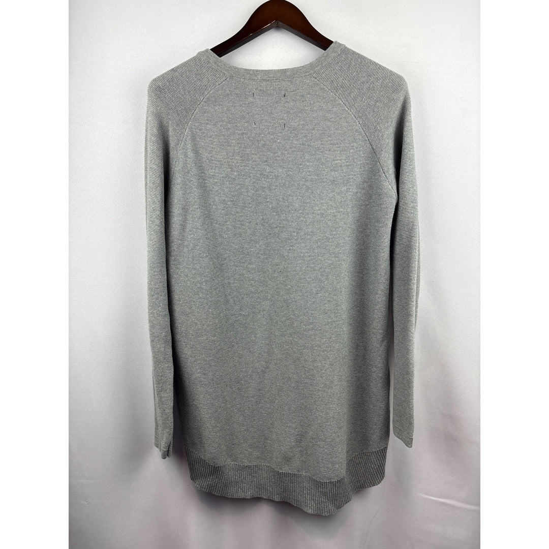 Women’s Just Female Medium Gray Long Sleeve Sweater with Shoulder Zippers