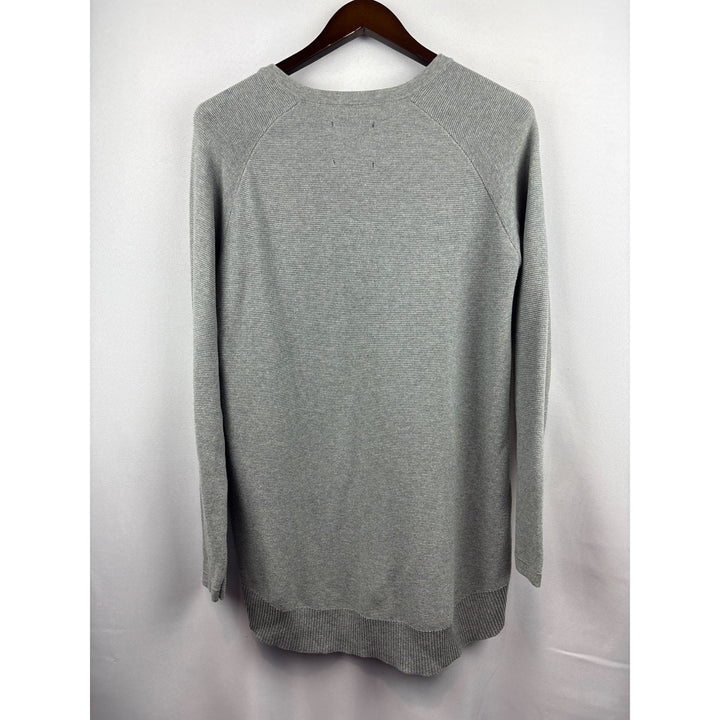 Women’s Just Female Medium Gray Long Sleeve Sweater with Shoulder Zippers