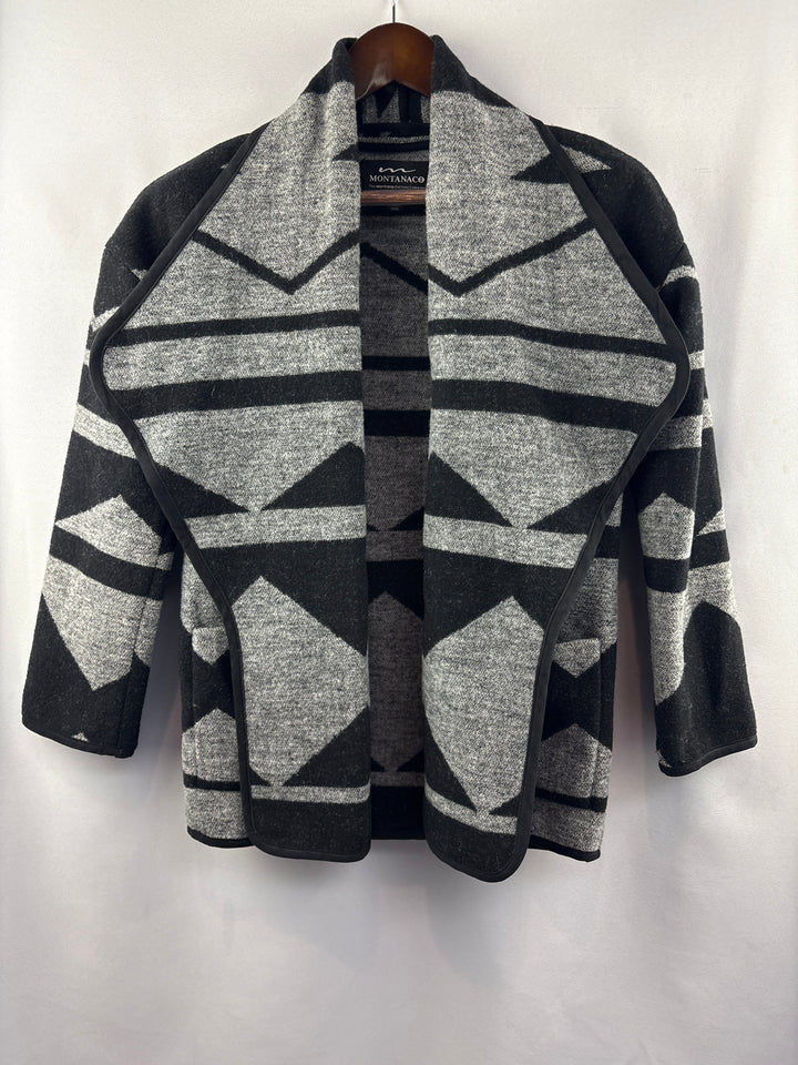 Women’s Montanaco Small Gray &amp; Black Patterned Jacket