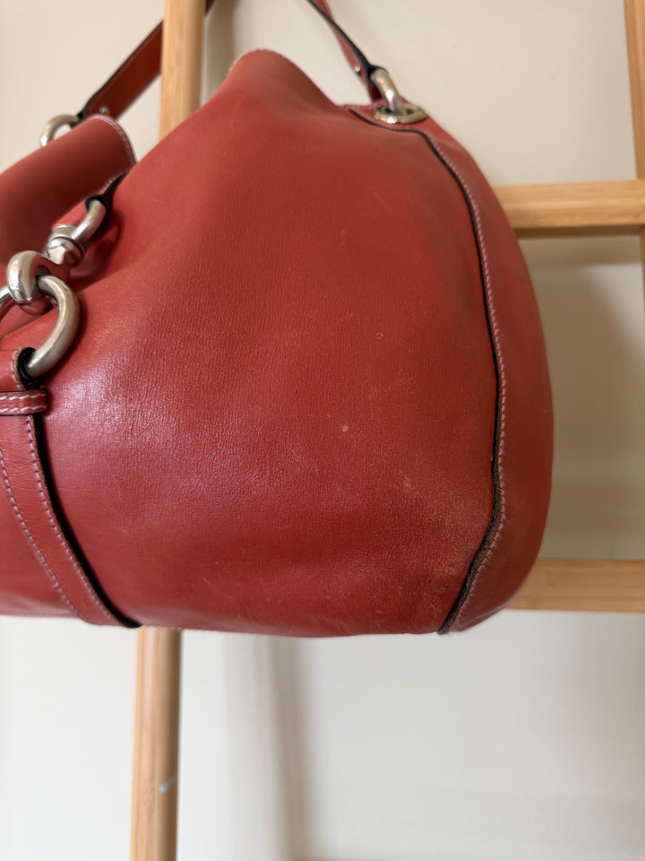 Marc Jacobs Collection Burnt Orange Leather Hobo Shoulder Bag Large