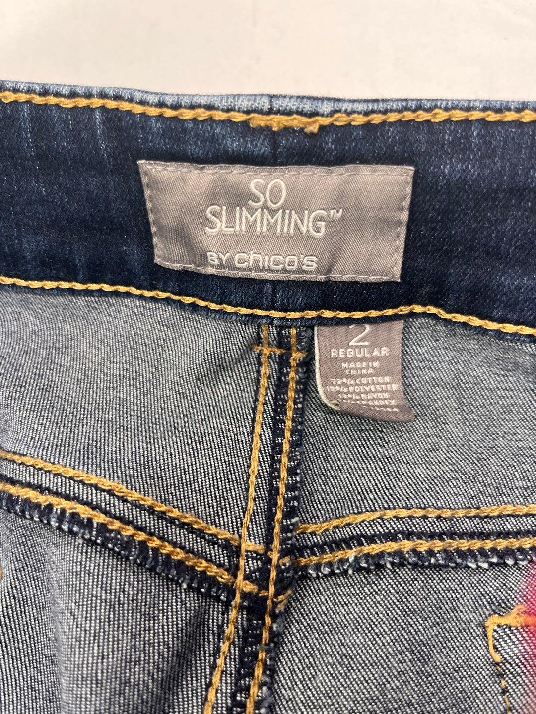 Chico’s So Slimming Women’s Jeans Stretch Denim Slimming Fit Comfort Waist