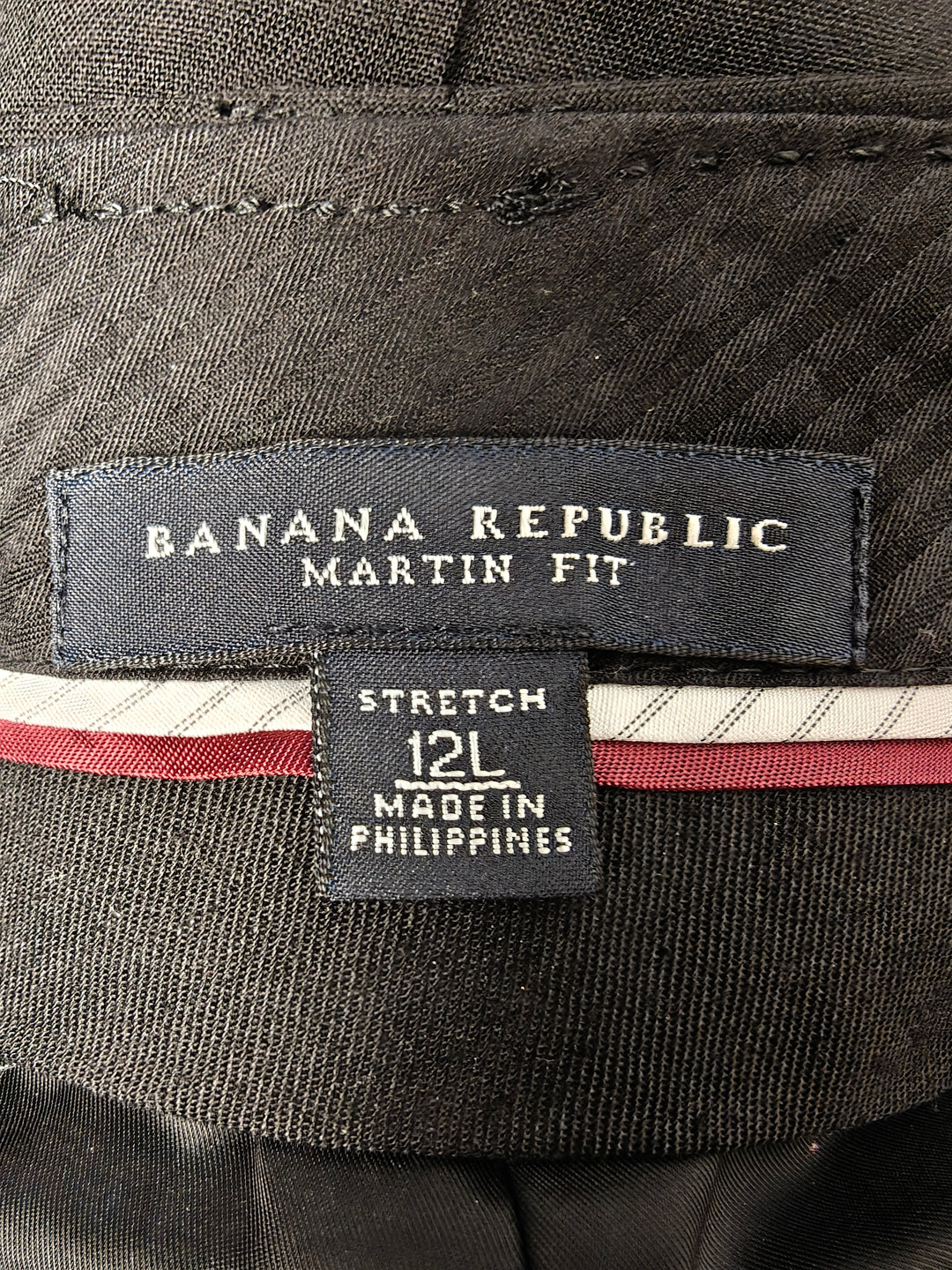 Womens Banana Republic Martin Fit Dress Pants Black Size 12L