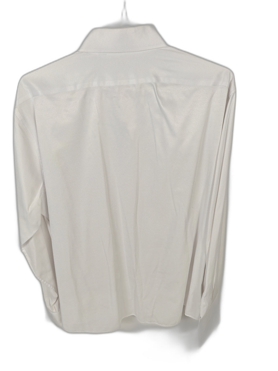 Unbranded Men's White French Cuff Dress Shirt 18.5 36/37 Herringbone Formal Tuxedo