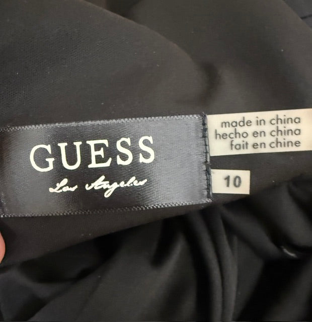 GUESS Black Sequin Panel Little Black Dress Sz10