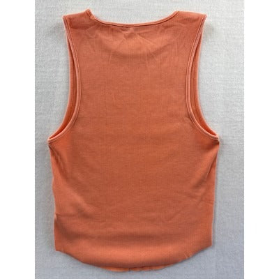 American Eagle S/P/CH Ribbed Tank Top Peach Orange Sleeveless Stretchy Cotton Blend