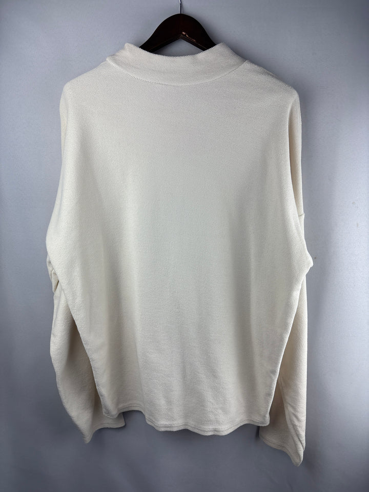 Women’s Maison Blanche Size 2 Cream Long Sleeve Thermal