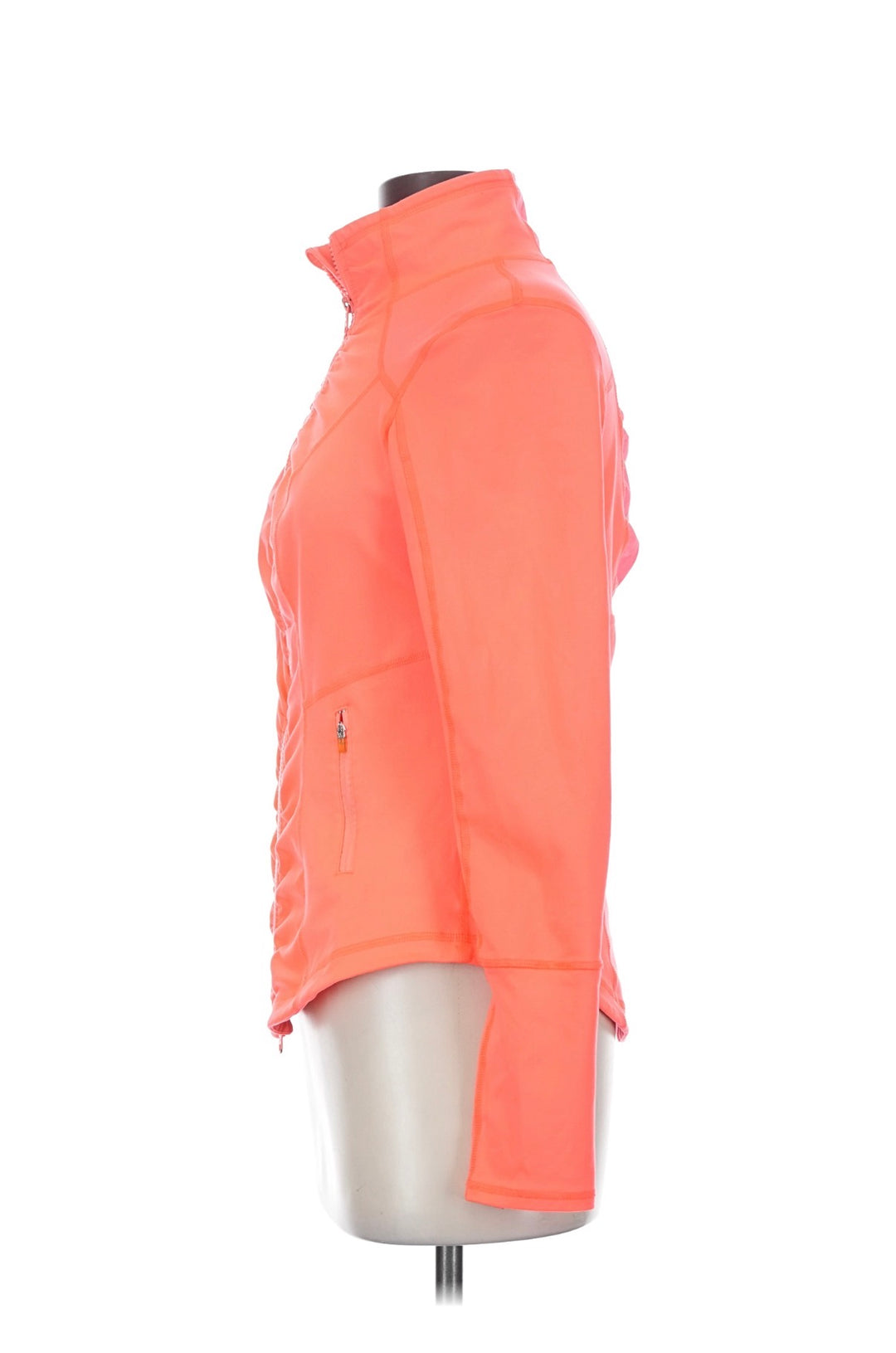 Zella Coral Ruched Zip-Up Athleisure Sporty Active Wear Long Sleeve Jacket Size S/P