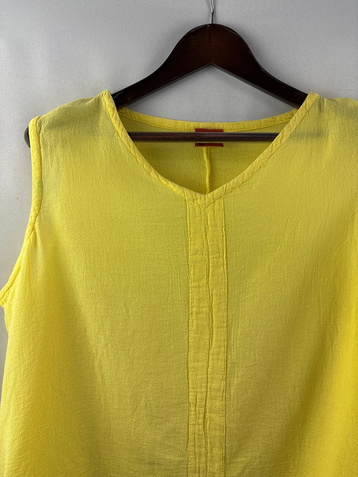 Women’s Oh My Gauze! XXL Bright Yellow Sleeveless Blouse