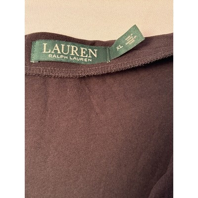 Lauren Ralph Lauren Womens Black Tiered Maxi Skirt XL Cotton/Nylon Blend
