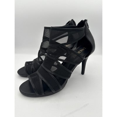 Lane Bryant Women’s Black Strappy Sheer High Heels Size 10W – Party Sandals