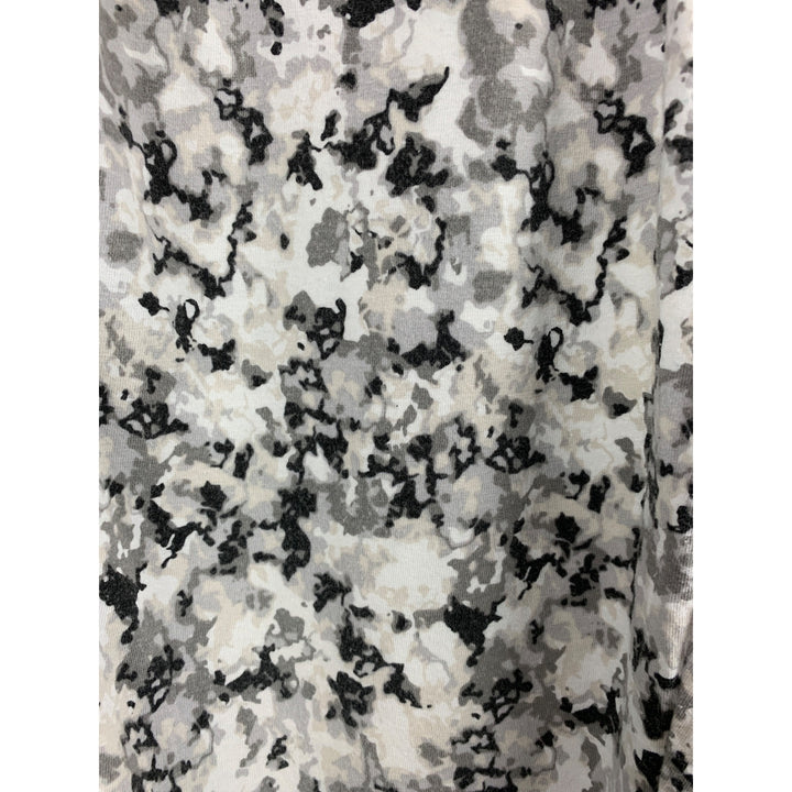 Muk Luks Womens Stretch Jogger Pants PM Cotton/Spandex Blend Black/White Camouflage Print