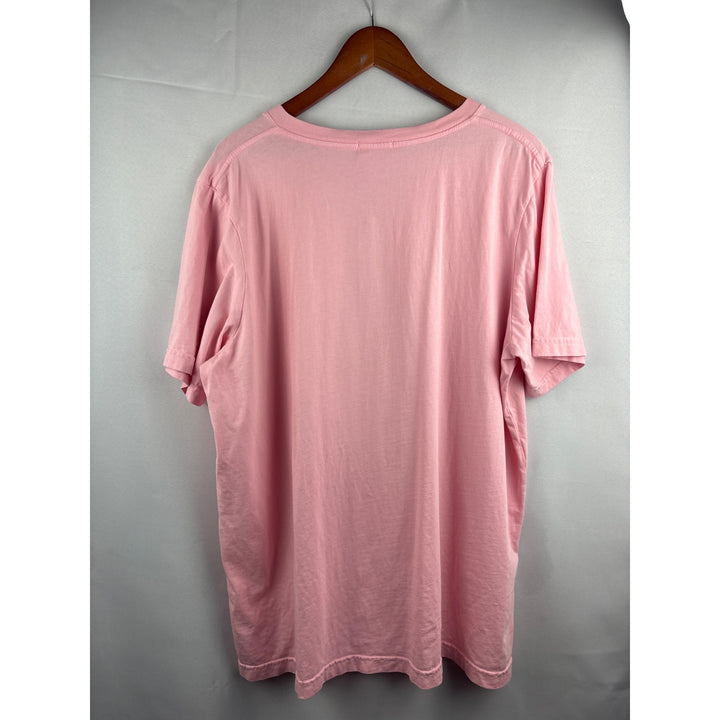Fresh Produce Womens Pink V-Neck Short Sleeve T-Shirt 1X 100% Cotton Made In USA