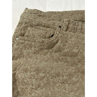 CJ Banks Flocked Riased Swirly print Tan Color size 14W