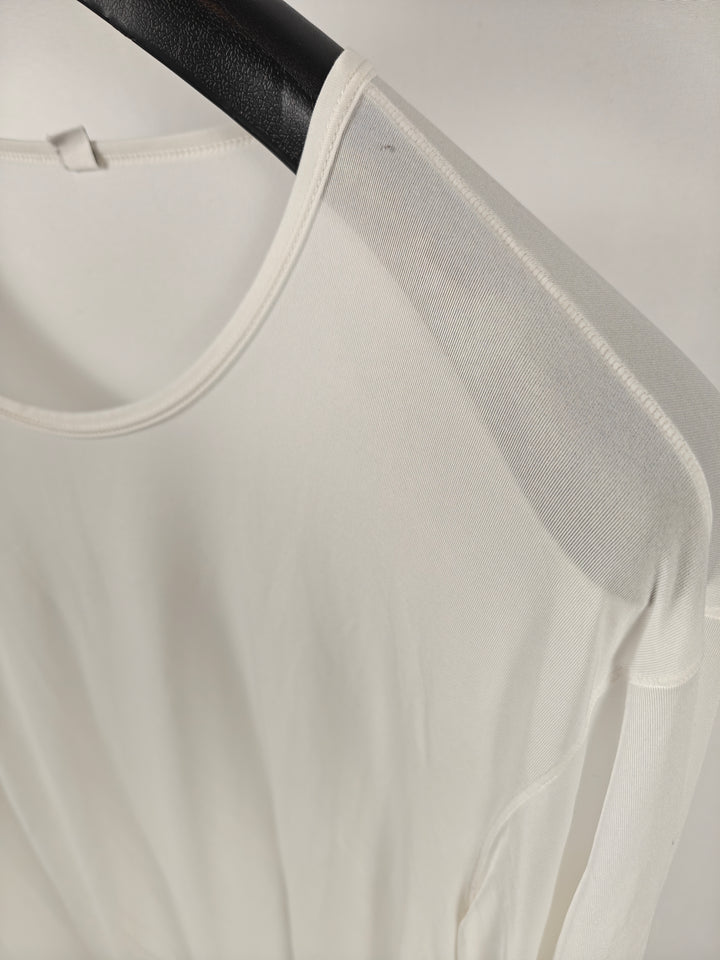 Men’s Uniqlo AIRism Long Sleeve Shirt White Size XL