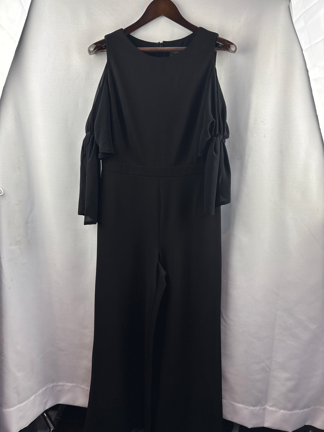 Women’s Taylor Size 8 Black Pantsuit w/ Shoulder Cutouts
