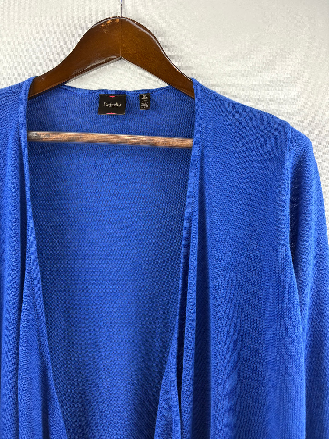 Women’s Rafaella Small Bright Blue Open Front Cardigan