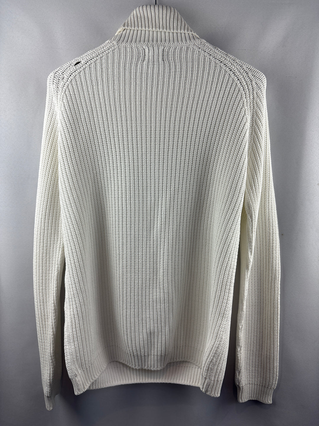 Women’s Zara Large White Knit Turtleneck Sweater