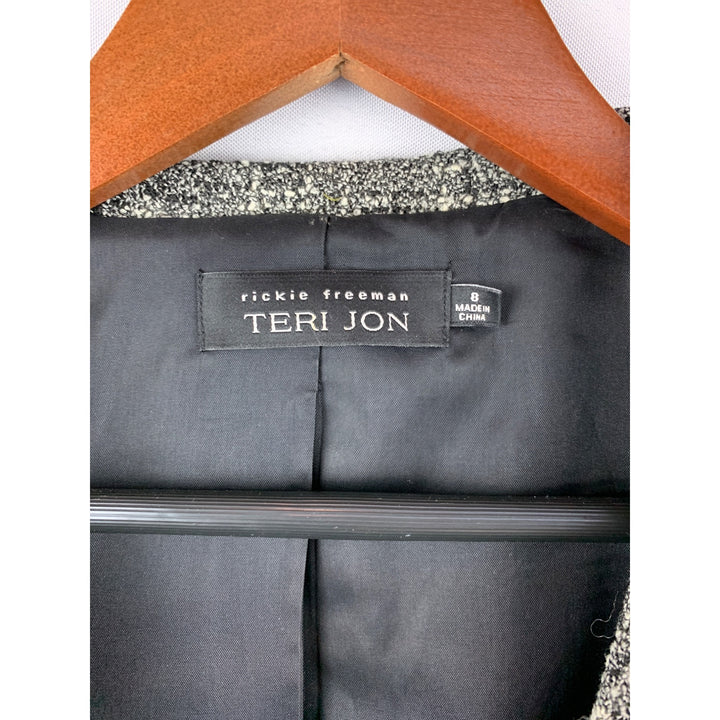 Rickie Freeman Teri Jon Womens Wool Blend Blazer Jacket Size 8