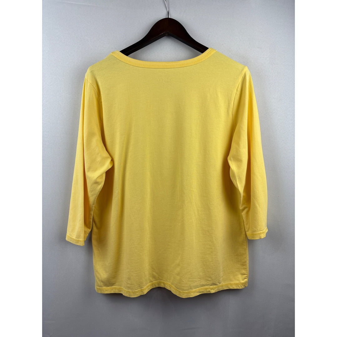Women’s D&Co XL Yellow Long Sleeve Shirt