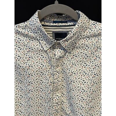Denim & Flower Ricky Singh Mens Floral Print Button-Up Shirt M