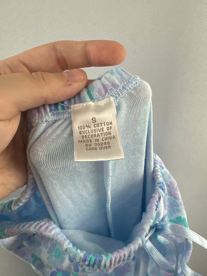 Women’s Intimate Essentials Small Light Blue Floral PJ Set