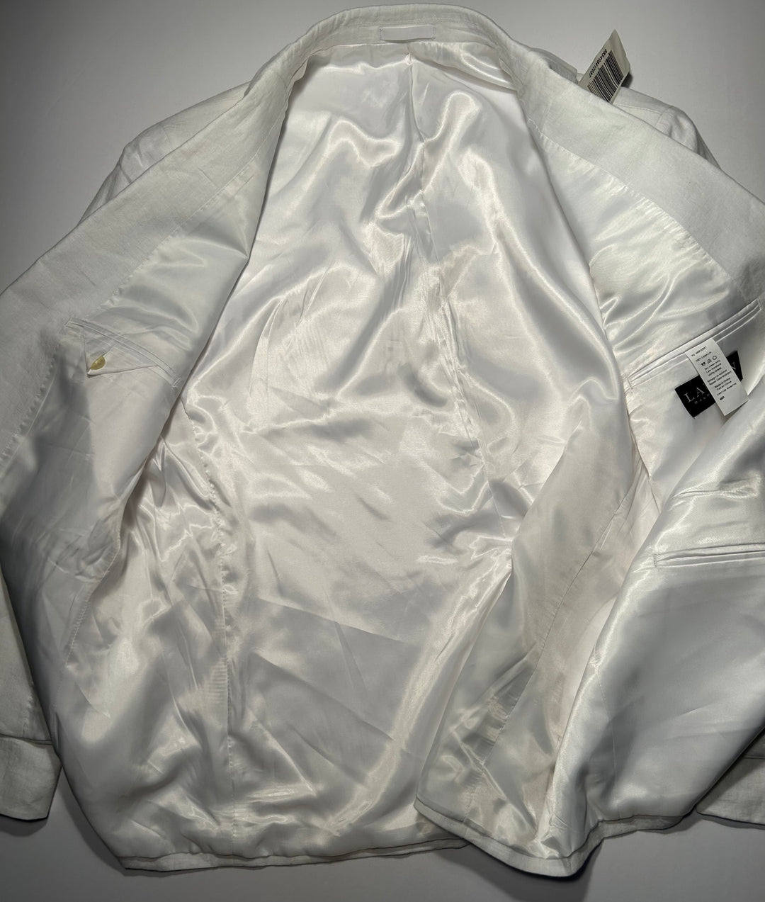 Lauren Ralph Lauren Men’s White Linen Suit 46R Jacket 40x30 Pants UltraFlex NEW!