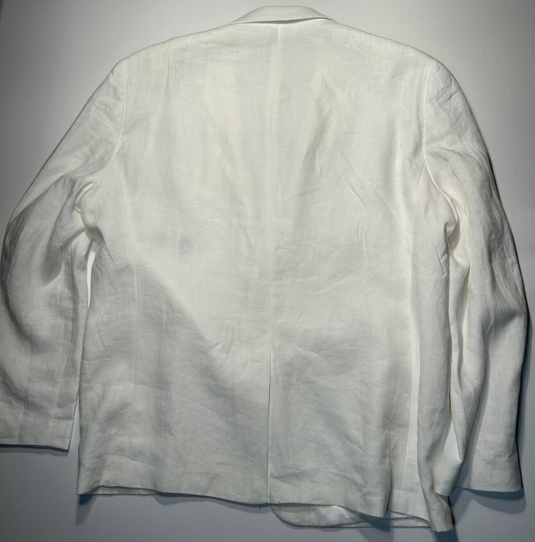 Lauren Ralph Lauren Men’s White Linen Suit 46R Jacket 40x30 Pants UltraFlex NEW!