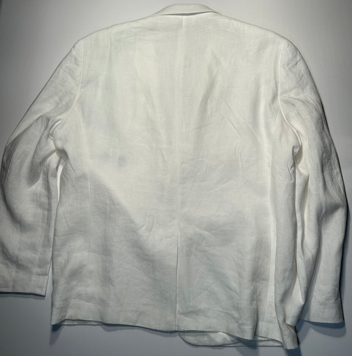 Lauren Ralph Lauren Men’s White Linen Suit 46R Jacket 40x30 Pants UltraFlex NEW!