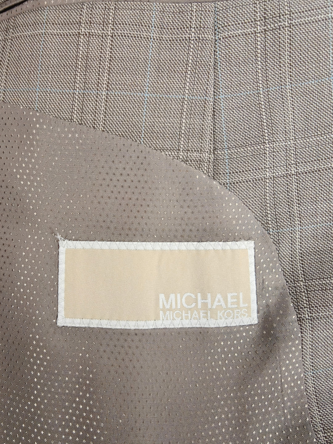 Men’s Michael Kors Blazer Tan Plaid 46L