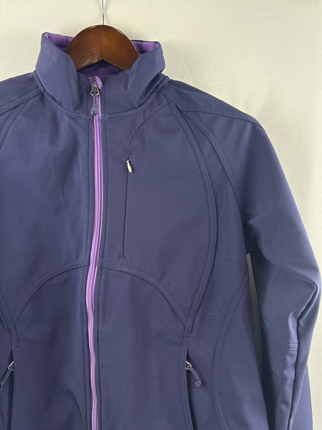 Women’s Double Diamond Small Dark Purple Ski Windbreaker