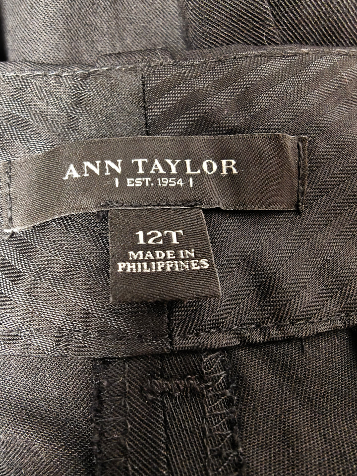 Womens Ann Taylor Trouser Pants Black Size 12T
