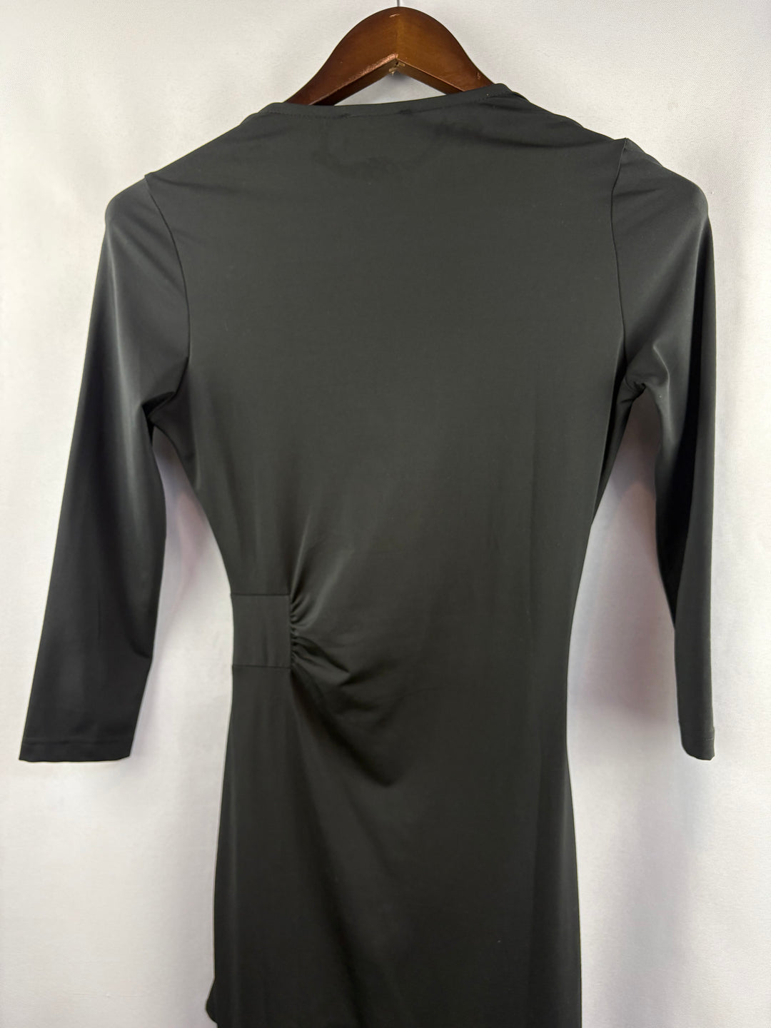 Women’s Venus XS Black Faux Wrap Dress w/ Half Sleeves