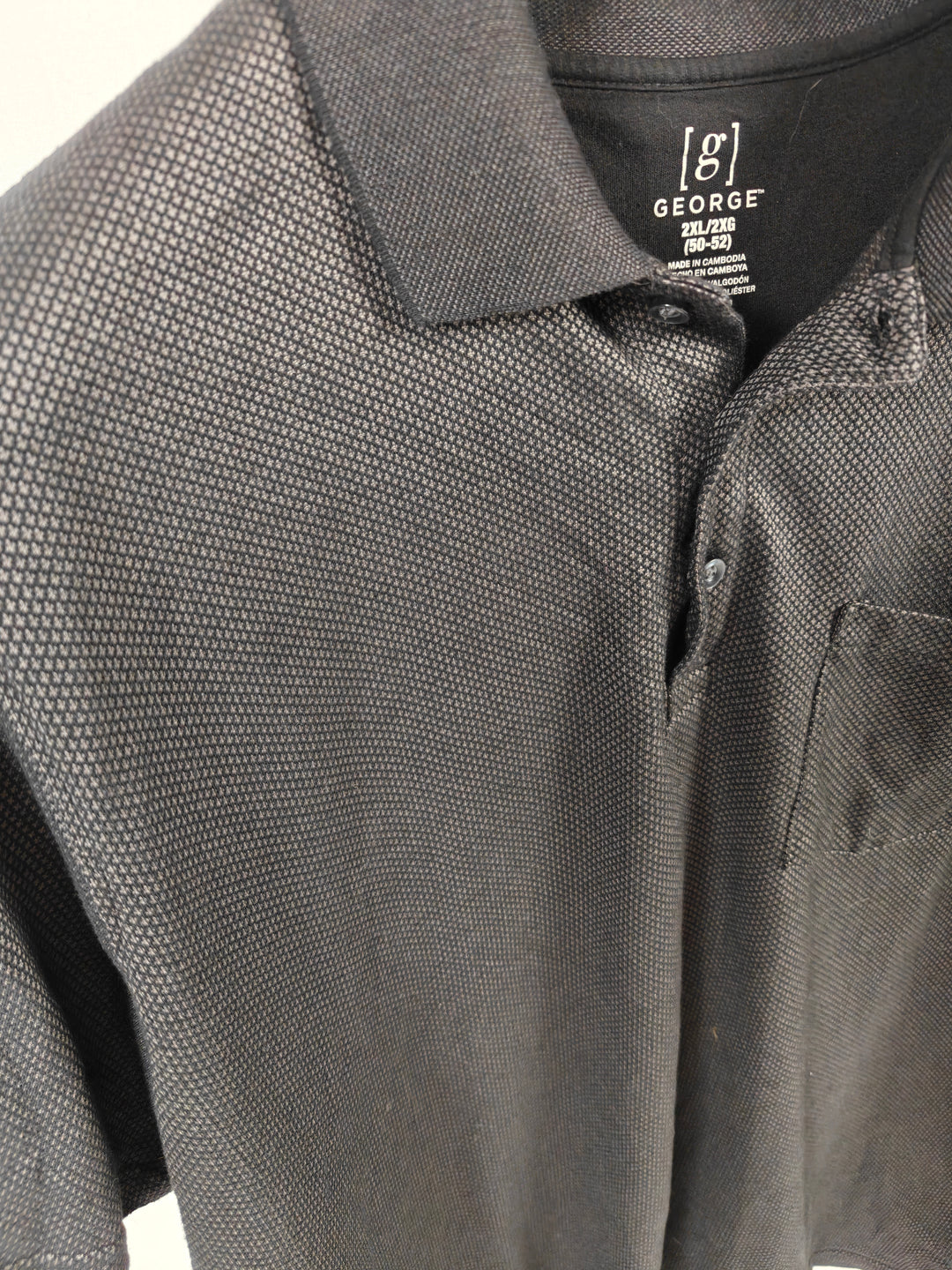 Mens George Polo Shirt Black 2XL