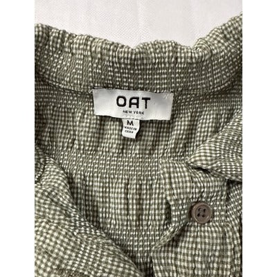 Oat New York Womens Textured Short-Sleeve Button-Up Cardigan Sweater M