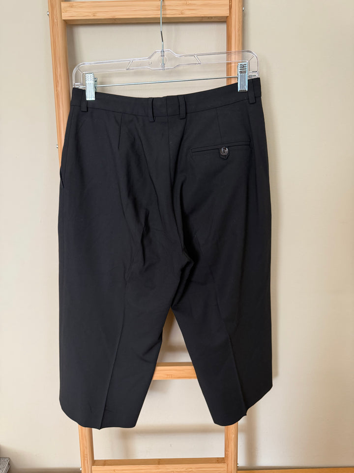 Vintage John Galliano Black Tailored Capri Pants Made in France US 4
