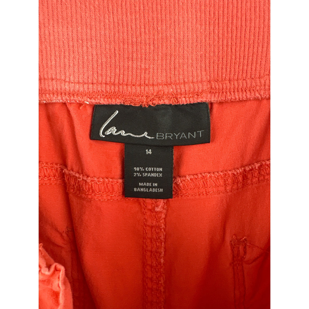 Lane Bryant Womens Size 14 Capri Pants In Coral