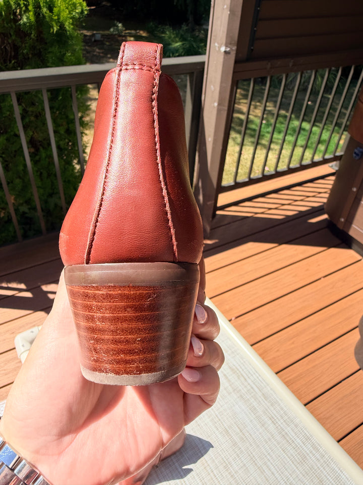 J.Crew Size 8.5 Sawyer Brown Leather Women&