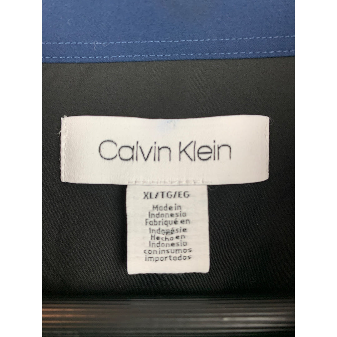 Calvin Klein Mens XL Two-Tone Long Sleeve Button-Up Shirt