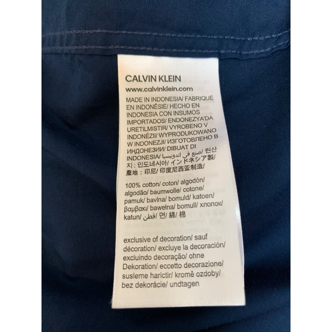 Calvin Klein Mens XL Two-Tone Long Sleeve Button-Up Shirt