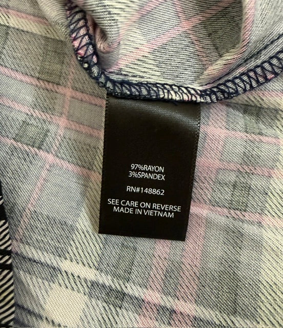 Torrid Plaid Mini Challis Button‑Front Shirt Dress Sz1X(14–16) NWT